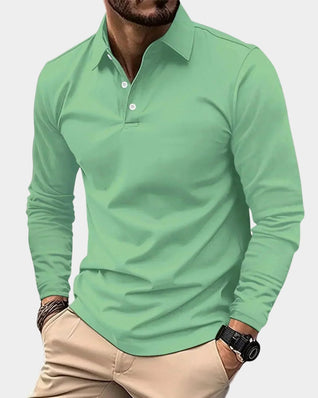 Dominik Slim-Fit Long-Sleeve Polo Shirt