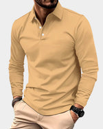 Dominik Slim-Fit Long-Sleeve Polo Shirt