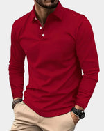 Dominik Slim-Fit Long-Sleeve Polo Shirt