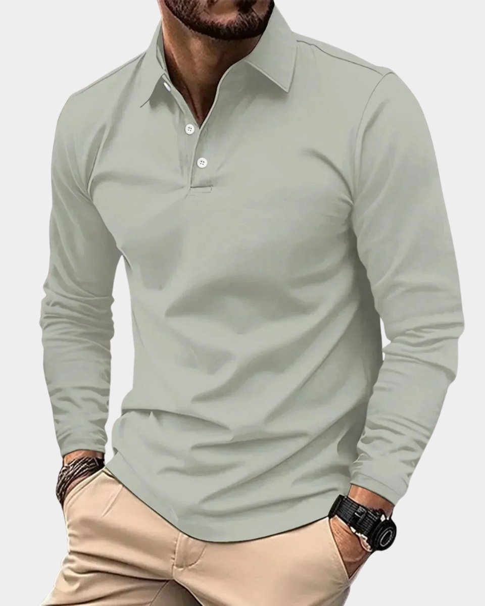 Dominik Slim-Fit Long-Sleeve Polo Shirt