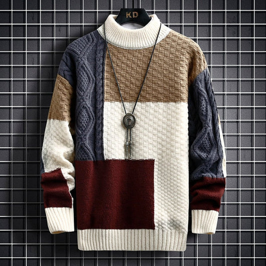 Alexander Colorblock Chunky Knit Cardigan