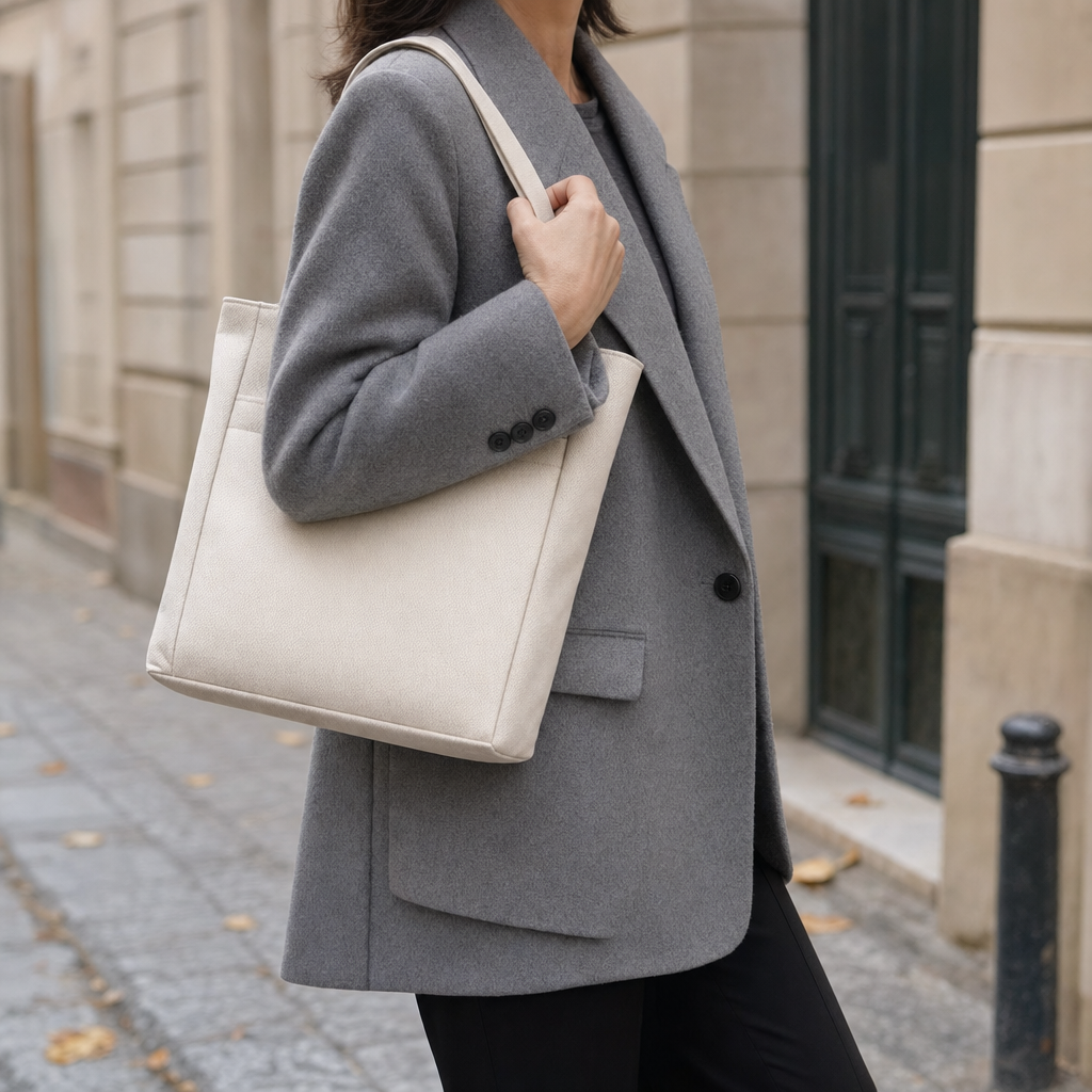 Woman carrying the Pentlow Laptop Tote