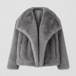 Glenmore Faux Fur Coat in grey
