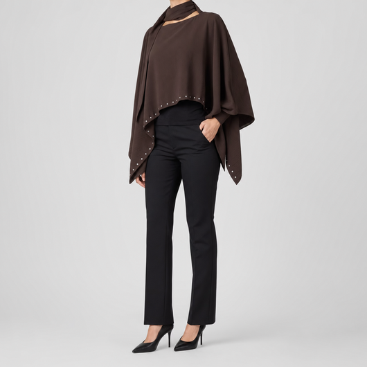 Ingleby Studded Cape Jacket worn, side