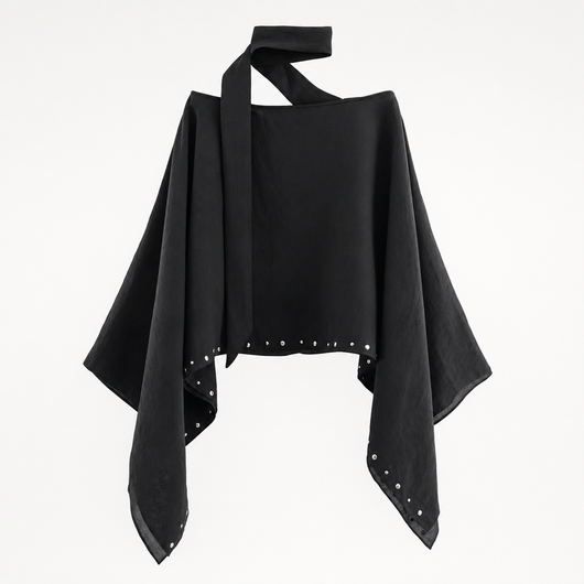 Ingleby Studded Cape Jacket in black