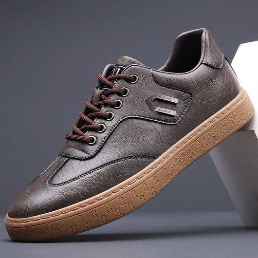 Hudson Leather Lace-Up Sneakers — Timeless Style, Premium Comfort