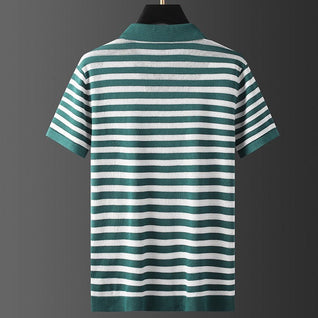 Harlow Striped Viscose Polo Shirt – Soft, Breathable Everyday Style