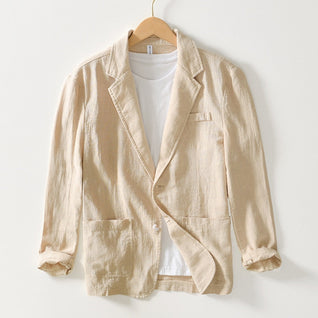 Cavendish Linen Blazer with Classic Notched Lapel