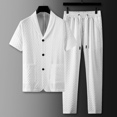 Blythe Cotton Waffle-Weave Lounge Set