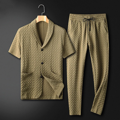 Blythe Cotton Waffle-Weave Lounge Set