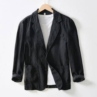 Cavendish Linen Blazer with Classic Notched Lapel