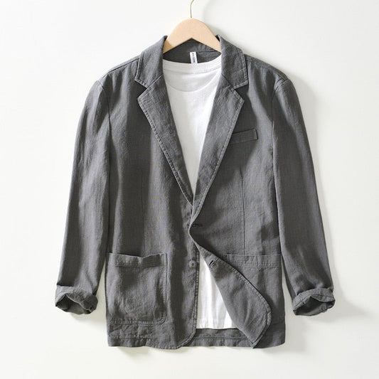 Cavendish Linen Blazer with Classic Notched Lapel