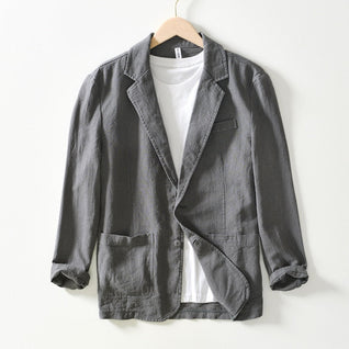 Cavendish Linen Blazer with Classic Notched Lapel