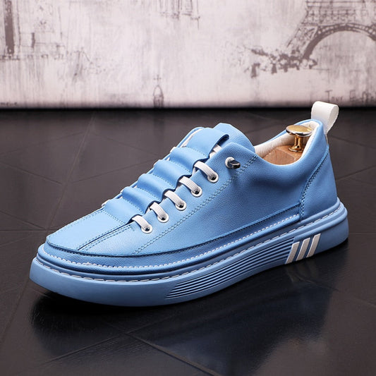 Hudson Premium Leather Lace-Up Sneakers