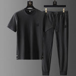 Harbor Cotton-Blend Short-Sleeve Jogger Set - Cozy Comfort for Everyday Wear