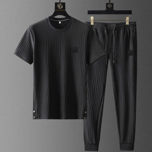 Harbor Cotton-Blend Short-Sleeve Jogger Set - Cozy Comfort for Everyday Wear
