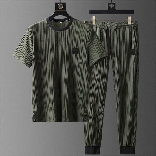 Harbor Cotton-Blend Short-Sleeve Jogger Set - Cozy Comfort for Everyday Wear