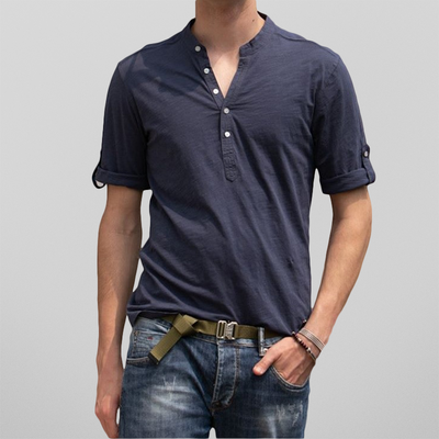 Marcello Slim-Fit Cotton Short-Sleeve Shirt — Modern, Breathable Comfort