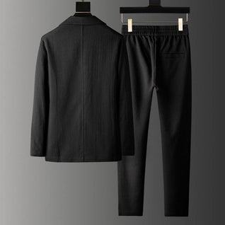 Hudson Men's Polyester Leisure Blazer and Pants Set – Casual Comfort, Weekend Ready