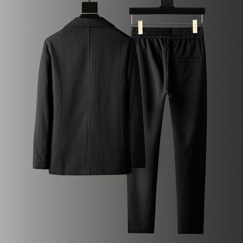 Hudson Men's Polyester Leisure Blazer and Pants Set – Casual Comfort, Weekend Ready