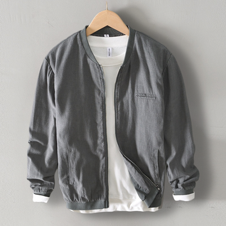 Gellini Linen-Cotton Blend Zip-Up Jacket