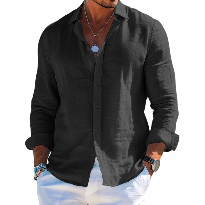 Hagen Casual Long-Sleeve Button-Up Shirt