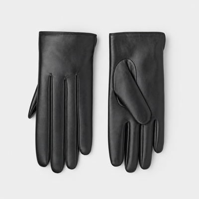 Ledbury Leather Gloves in black, product shot