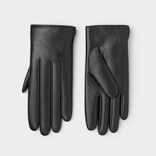 Ledbury Leather Gloves in black, product shot