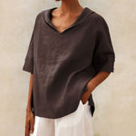 Daniela Spring Relaxed V-Neck Top