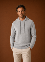 Men's Cashmere-Look Hooded Sweater - Knitted Pullover | Areleon