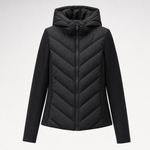 Marchmont Hooded Quilted Jacket in black, product shot
