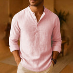 Wilhelm Button Collar Long Sleeve Casual Shirt