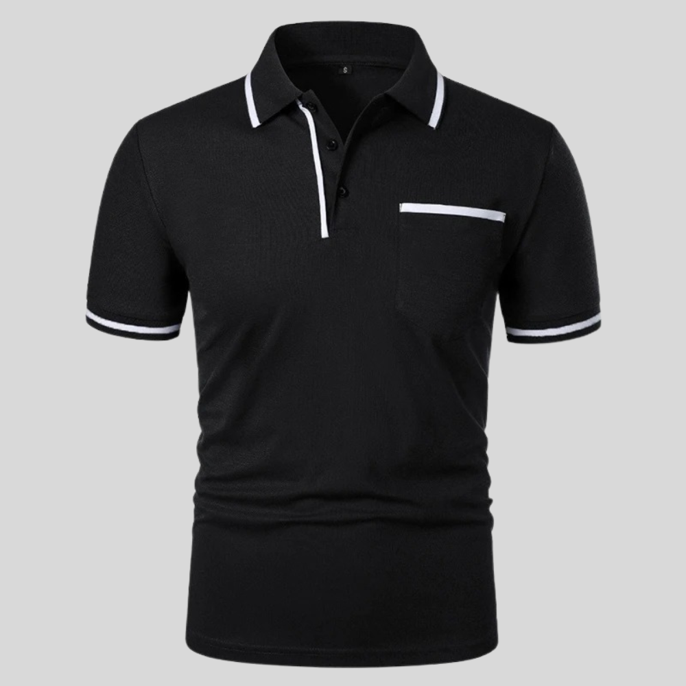 Valentin Contrast Trim Pocket Polo