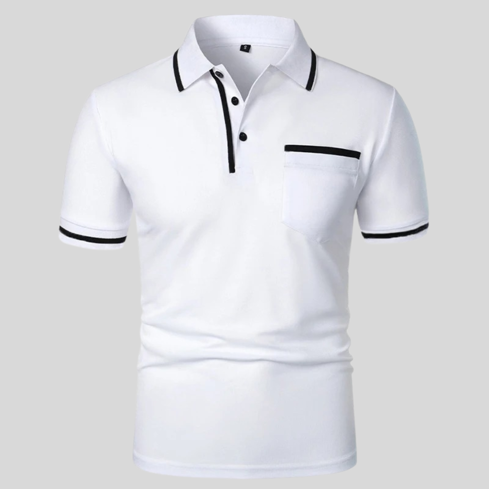 Valentin Contrast Trim Pocket Polo