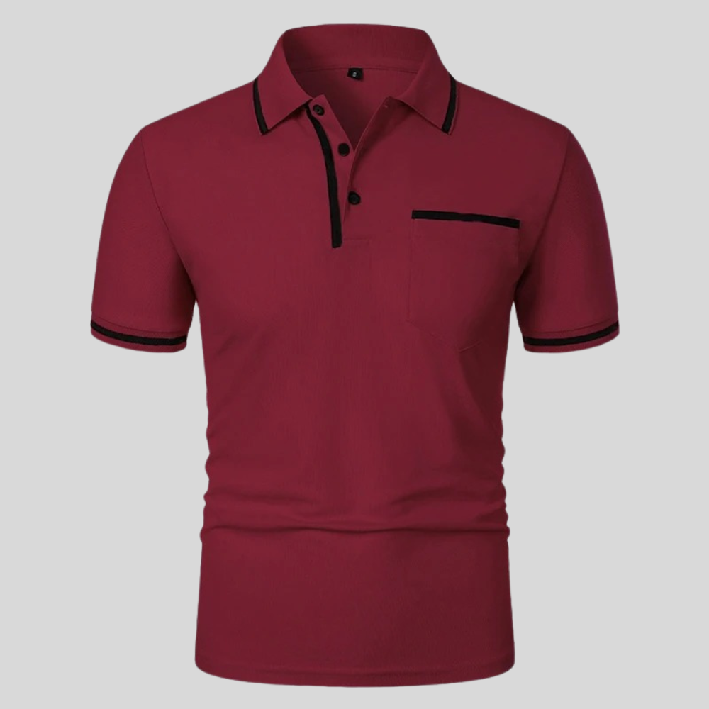 Valentin Contrast Trim Pocket Polo