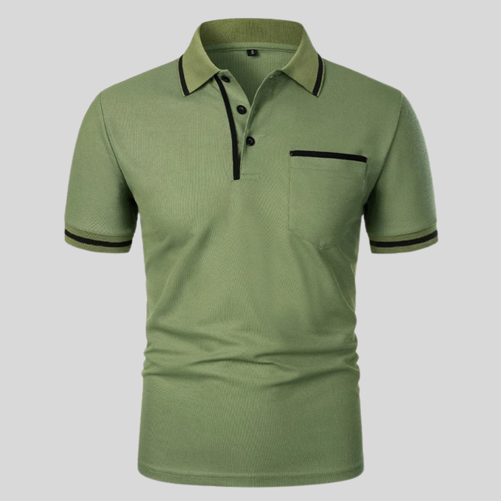 Valentin Contrast Trim Pocket Polo