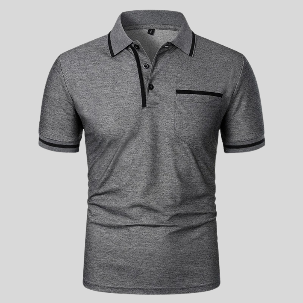 Valentin Contrast Trim Pocket Polo