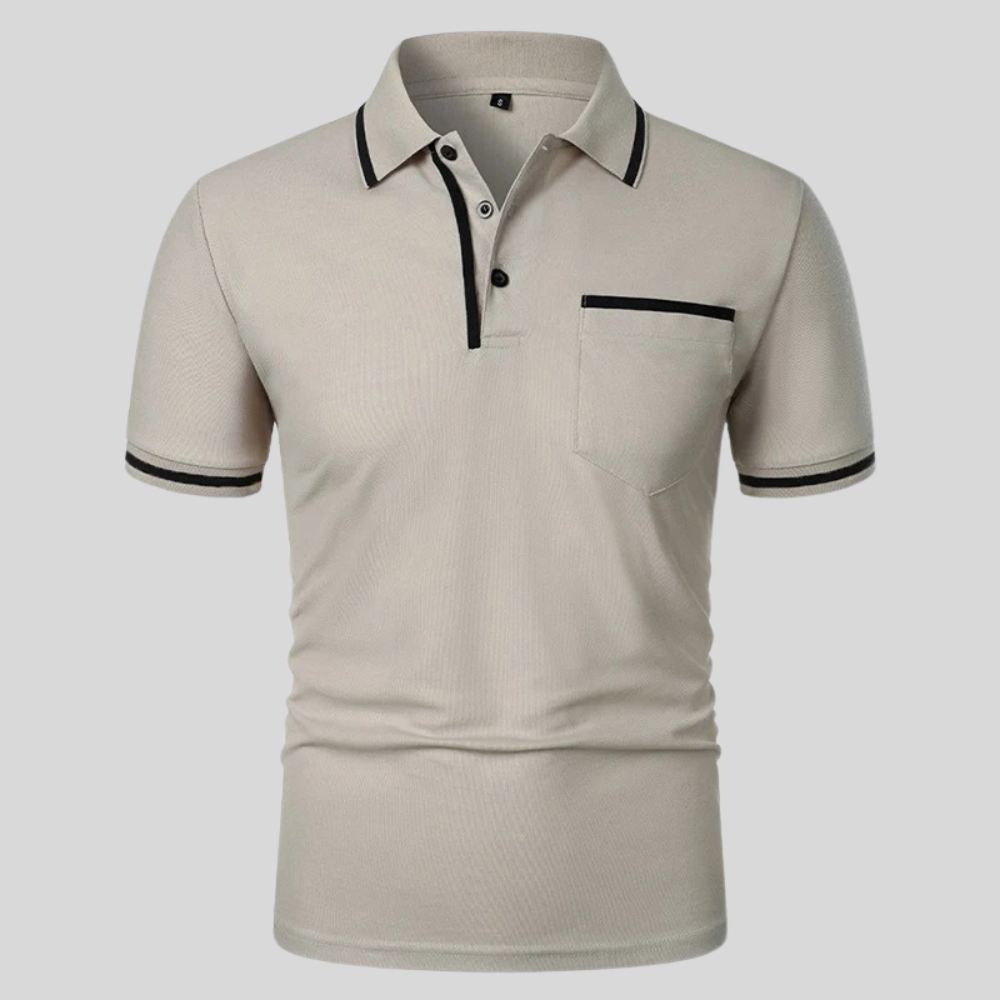Valentin Contrast Trim Pocket Polo