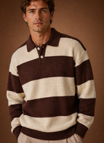 Men's Striped Polo Sweater Long Sleeve | Areleon