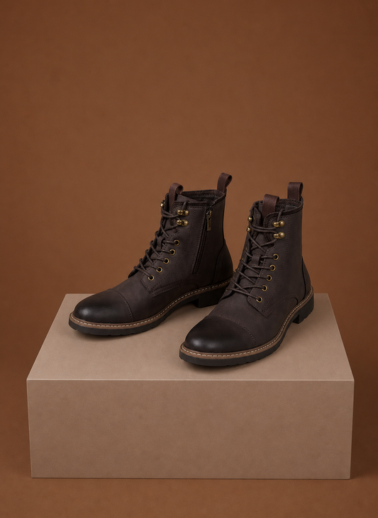 Men's Lace Up Combat Ankle Boots | Areleon