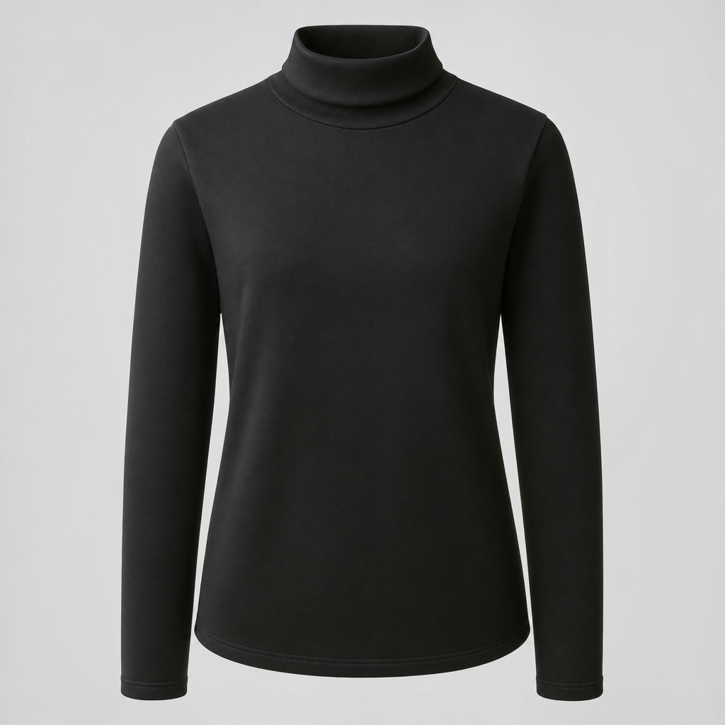 Pinner Half Neck Thermal Top in black