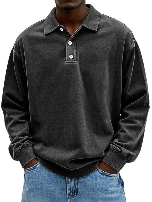 Robert Long-Sleeve Polo Sweatshirt