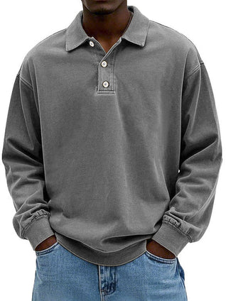 Robert Long-Sleeve Polo Sweatshirt