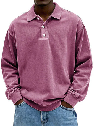 Robert Long-Sleeve Polo Sweatshirt