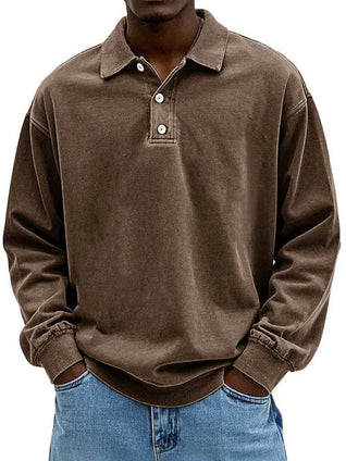 Robert Long-Sleeve Polo Sweatshirt