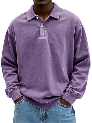 Robert Long-Sleeve Polo Sweatshirt