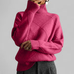 Barbara Oversized Patterned Turtleneck Sweater