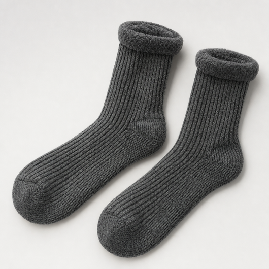 Thornbury Wool Blend Socks in charcoal grey, product shot