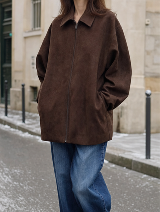 Thurlow Suede-Touch Zip Jacket