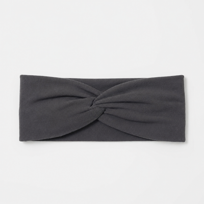 Weatherly Knit Headband in charcoal grey, product shot